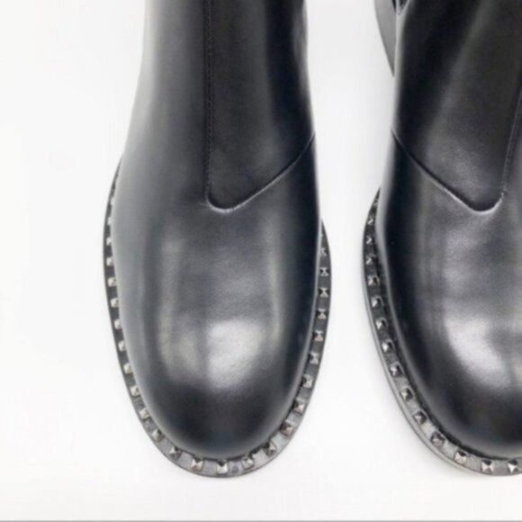 ASH Wino Black Leather Studded Chelsea Boot 37  - Picture 4 of 8